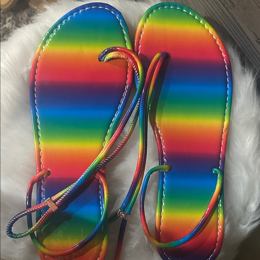 Rainbow Strappy Sandals